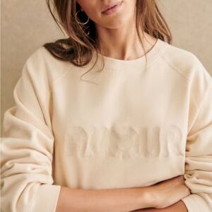 Sezane Cream Amour Sweater